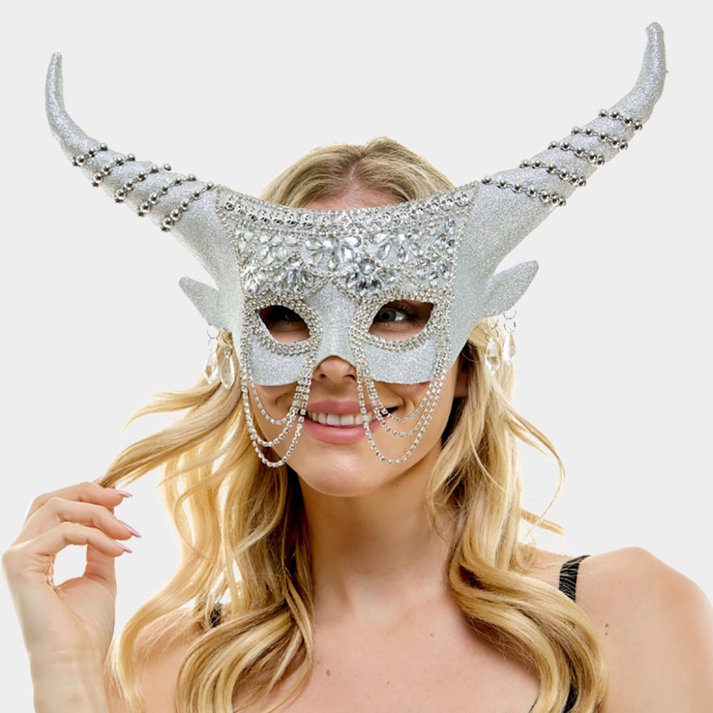 Jeweled Mask With Horns